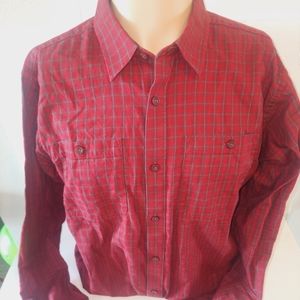 Patagonia Mens Long Sleeve Button Up Dress Shirt Organic Cotton Size Large